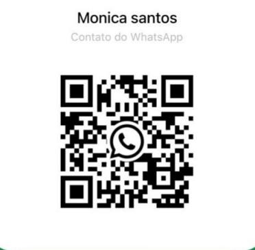 QR code de WhatsApp de Mônica presente no documento
